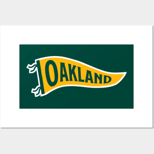 Oakland Pennant - Green 2 Posters and Art